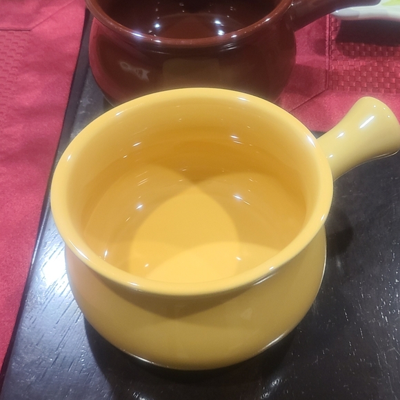 Buchase Set of  3 Chili SoupDinner Handled Bowls Glazed-EUC - Picture 2 of 7